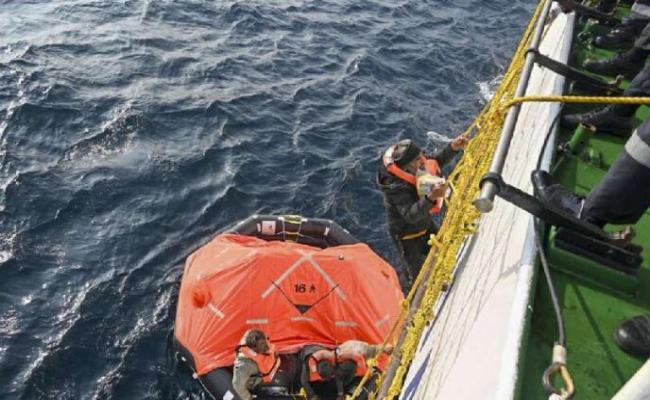 ICG rescues 9 crew members of Indian ship that sank in North Arabian Sea