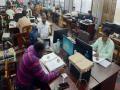 Officers and employees cannot leave the office before 5:30.